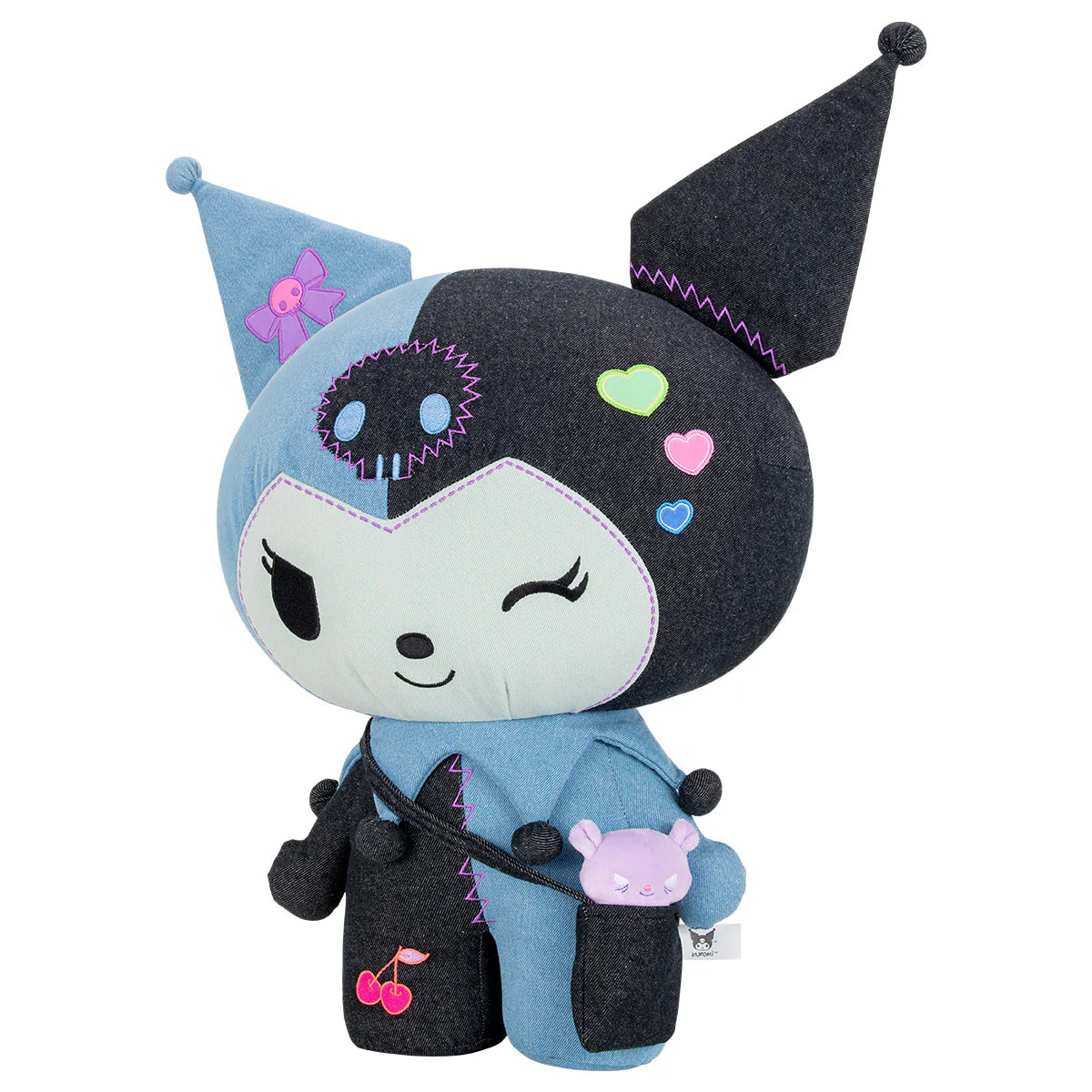 Kuromi 24" Ultra-Premier Denim Patchwork Plush (Limited Edition) - Image 4