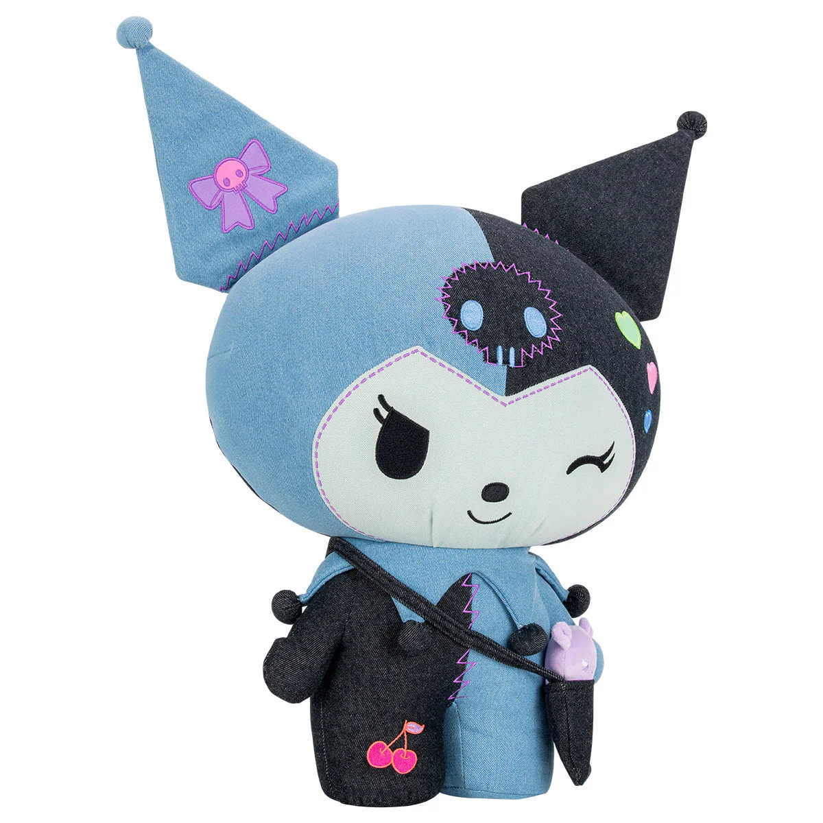 Kuromi 24" Ultra-Premier Denim Patchwork Plush (Limited Edition) - Image 5