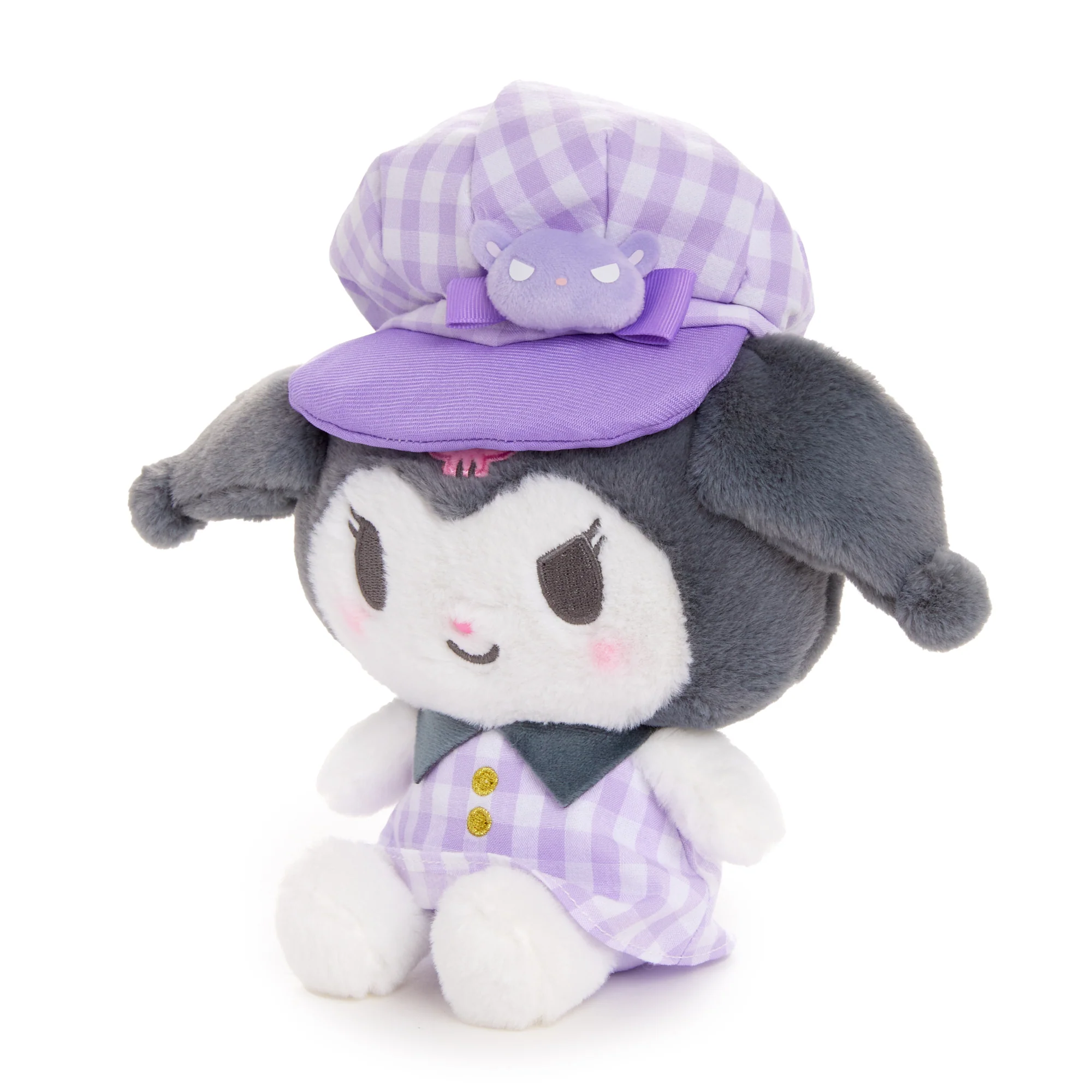 Kuromi 8" Plush (Gingham Cap Series) - Image 3