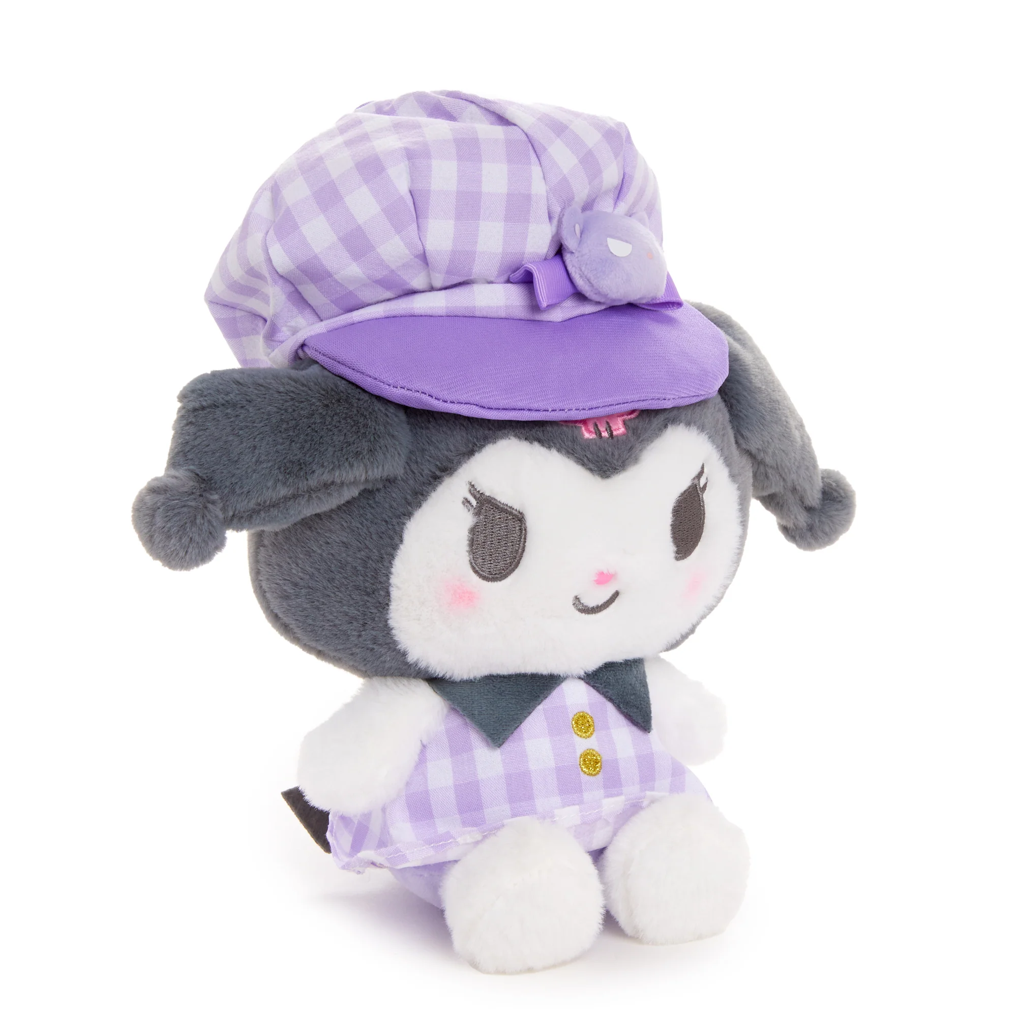 Kuromi 8" Plush (Gingham Cap Series) - Image 5