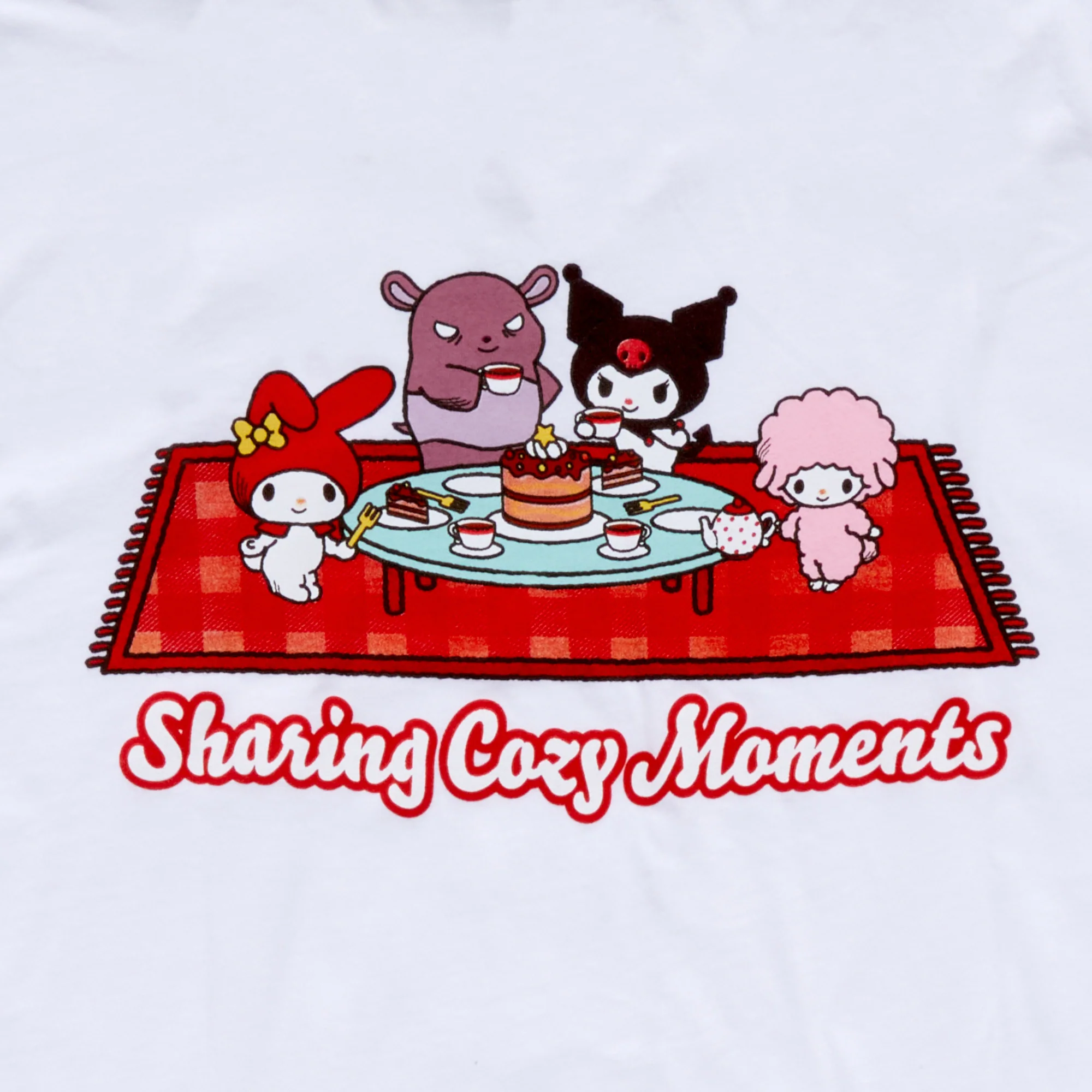 Kuromi Adult Sharing Cozy Moments Tee (White) - Image 2