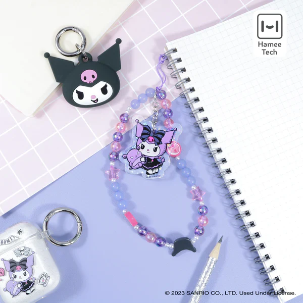 Kuromi Beaded Charm Mobile Phone Wrist Strap (Lolita Version) - Image 5