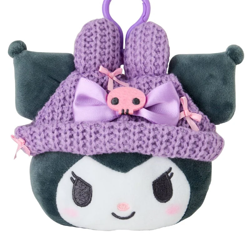 Kuromi Cozy Cap Mascot Clip Pouch - Image 3