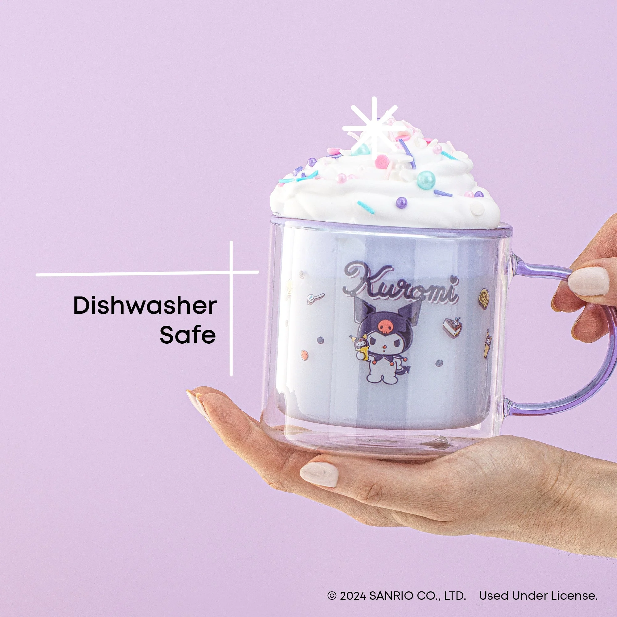 Kuromi Double Wall Coffee Mug - Image 4