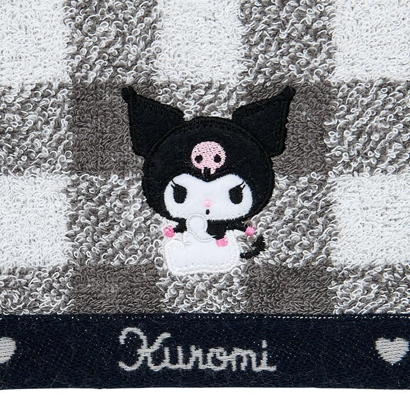Kuromi Gingham Imabari Hand Towel - Image 2