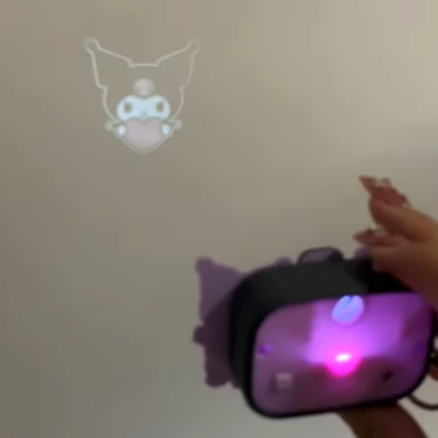 Kuromi Mini Light Projection Camera Keychain - Image 2