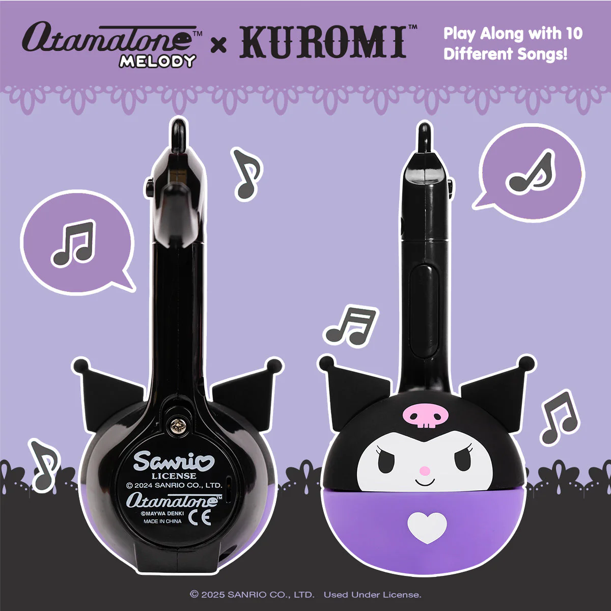 Kuromi Mini Otamatone Melody Charm - Image 3