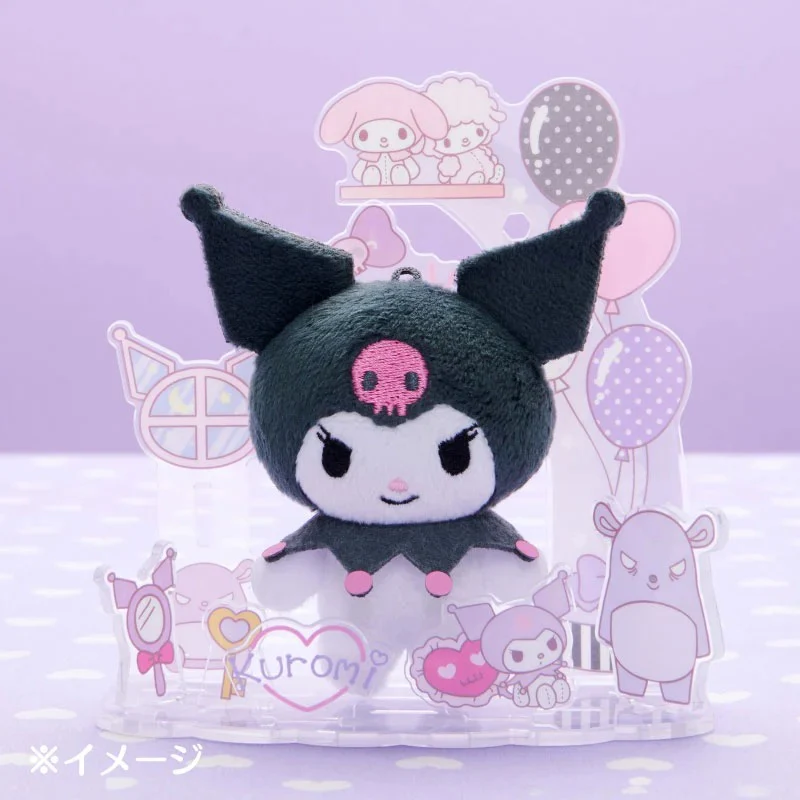 Kuromi Mini Plush & Acrylic Stand Set (Nuikatsu Plushie Life Series) - Image 2