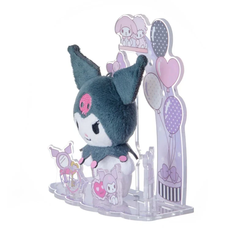 Kuromi Mini Plush & Acrylic Stand Set (Nuikatsu Plushie Life Series) - Image 3