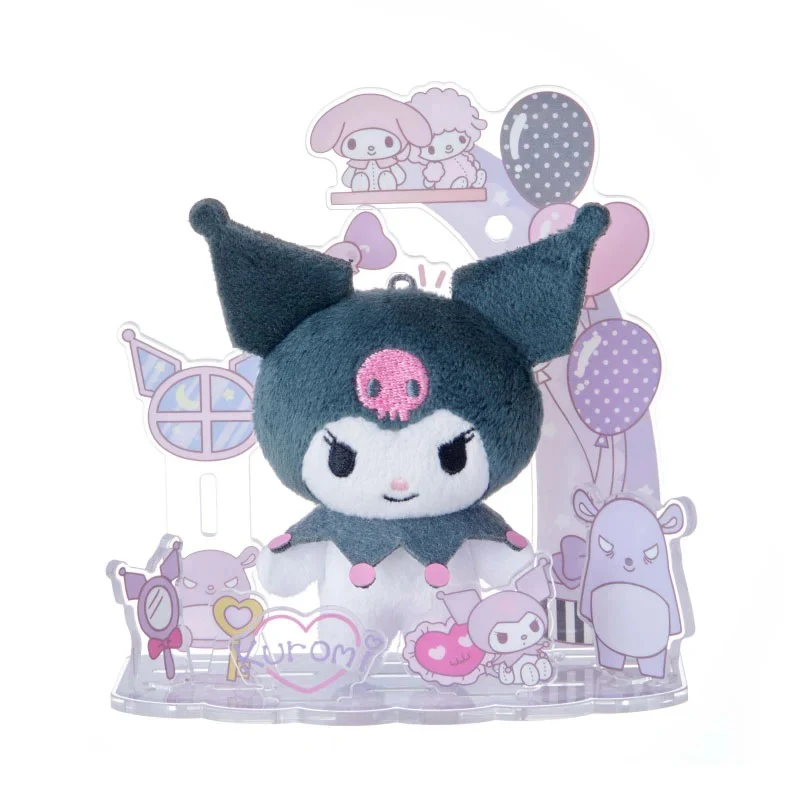 Kuromi Mini Plush & Acrylic Stand Set (Nuikatsu Plushie Life Series) - Image 4
