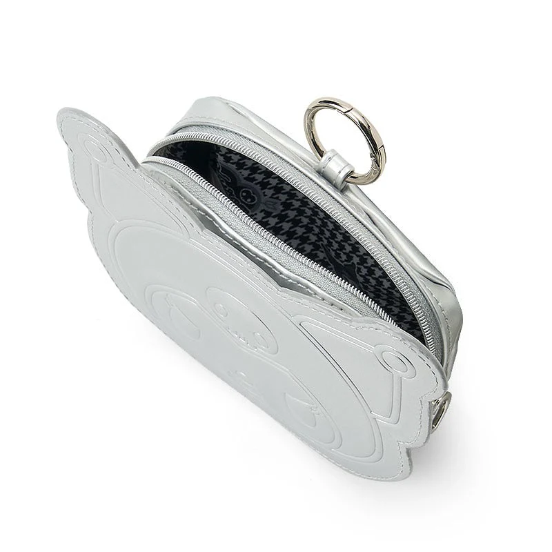 Kuromi Mini Zipper Pouch (Silver Houndstooth Series) - Image 2