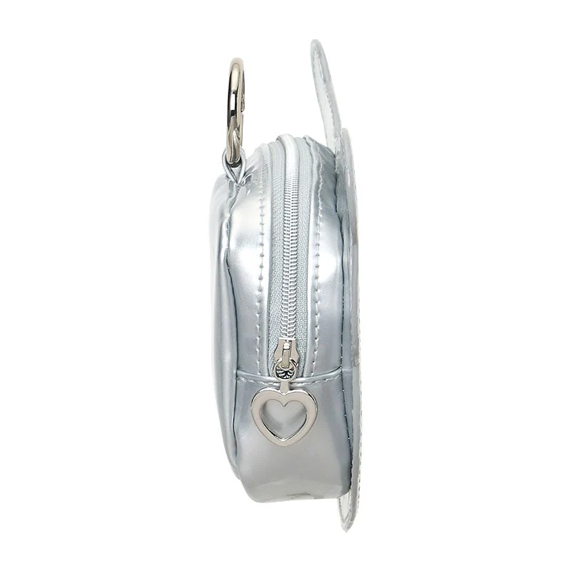Kuromi Mini Zipper Pouch (Silver Houndstooth Series) - Image 3