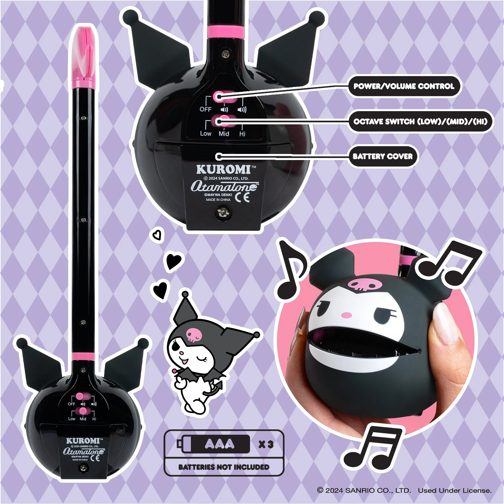 Kuromi Otamatone Musical Toy - Image 4