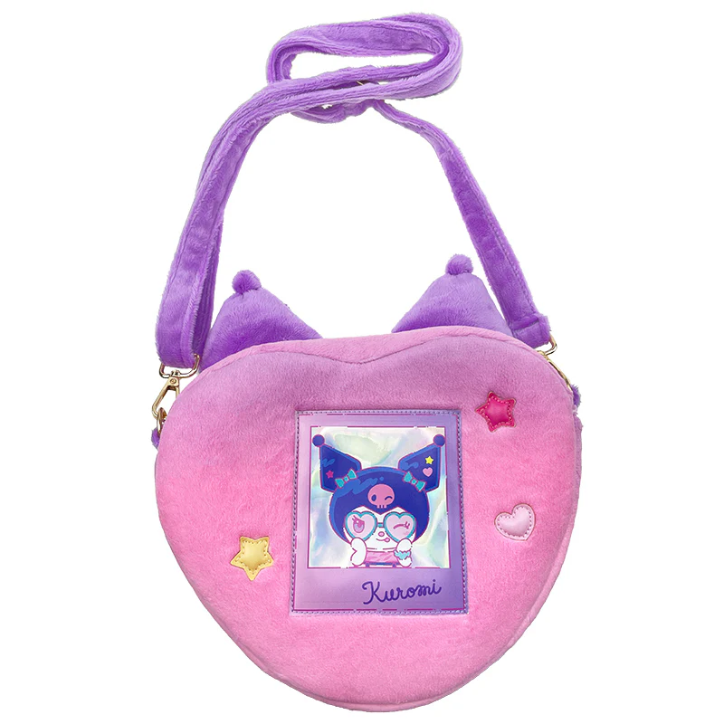 Kuromi Plush Crossbody Bag (Kuromi Loves U) - Image 2