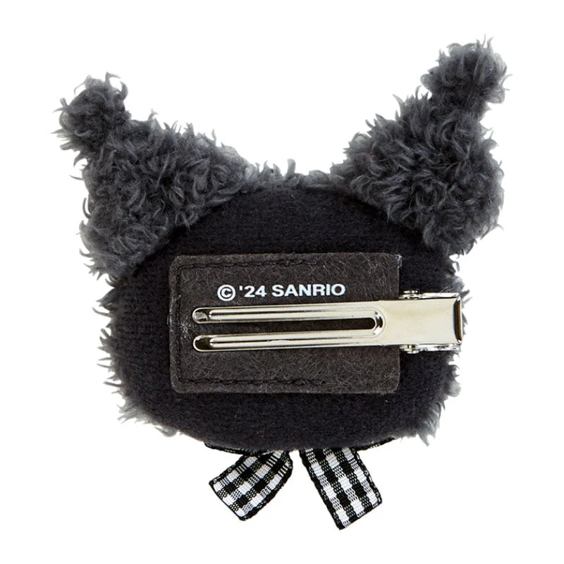 Kuromi Plush Hair Clip (Gingham Bow) - Image 4