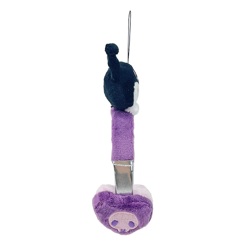 Kuromi Plush Headphones Bag Charm - Image 3