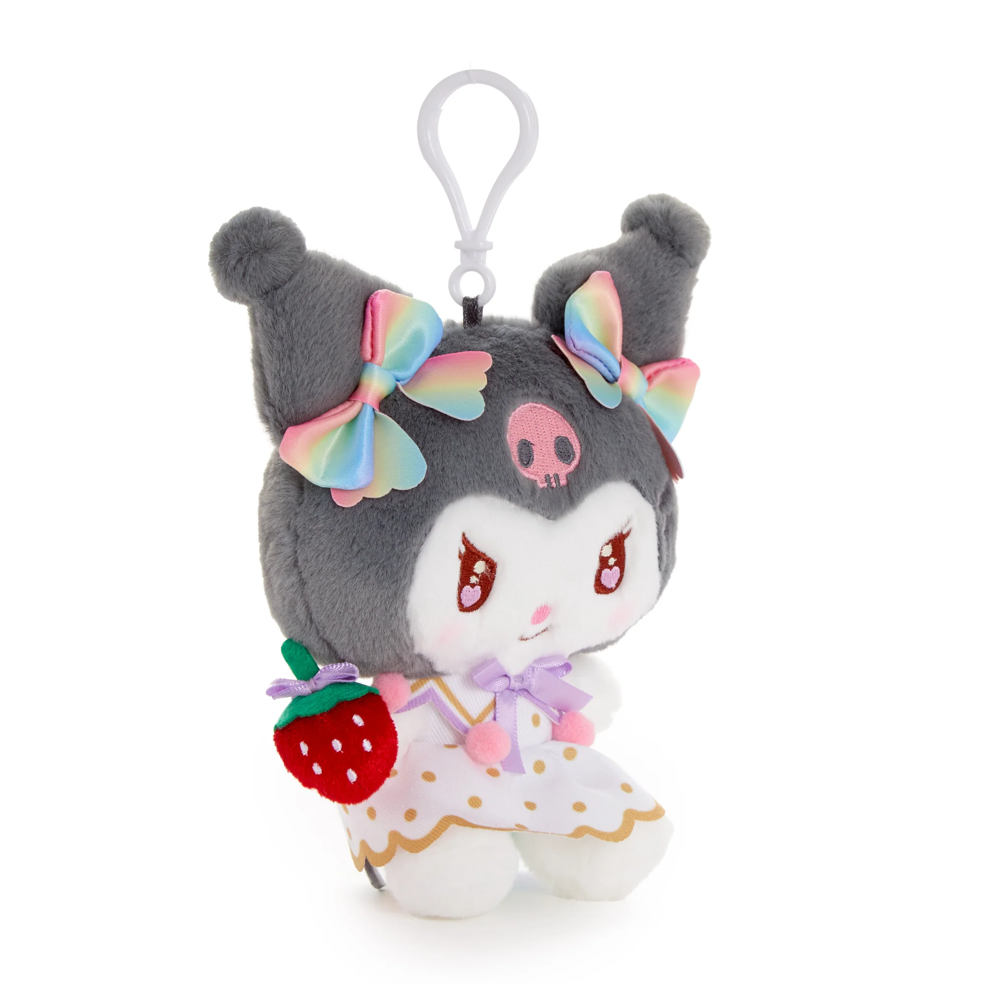Kuromi Plush Mascot Clip (Strawberry Rainbow Series) - Image 2
