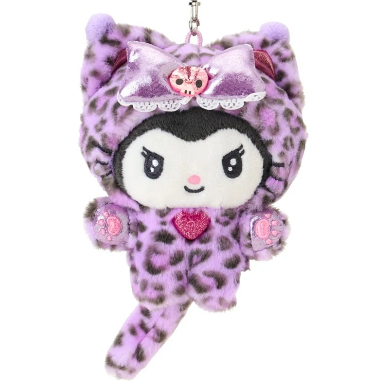 Kuromi Plush Mascot Keychain (Leopard Cat Series) - Image 2