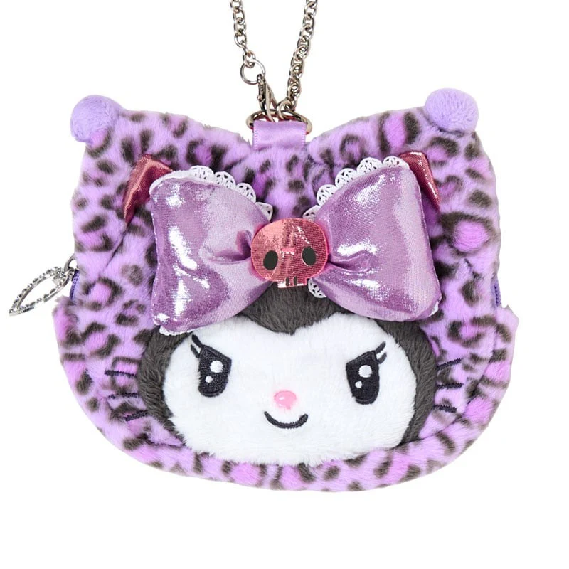 Kuromi Plush Mini Pouch (Leopard Cat Series) - Image 3