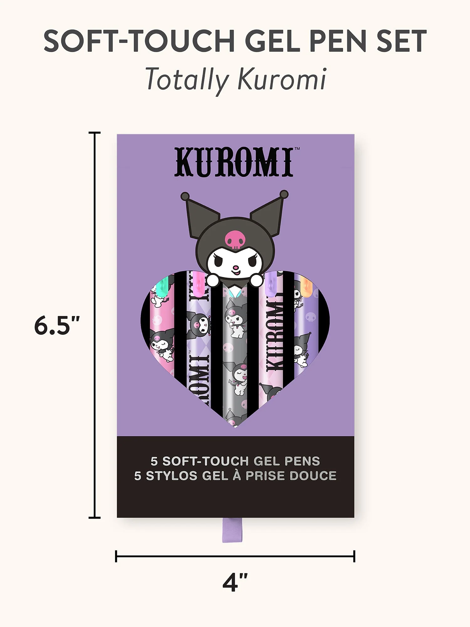 Kuromi x Studio Oh! Soft-Touch Gel Pen Set - Image 4