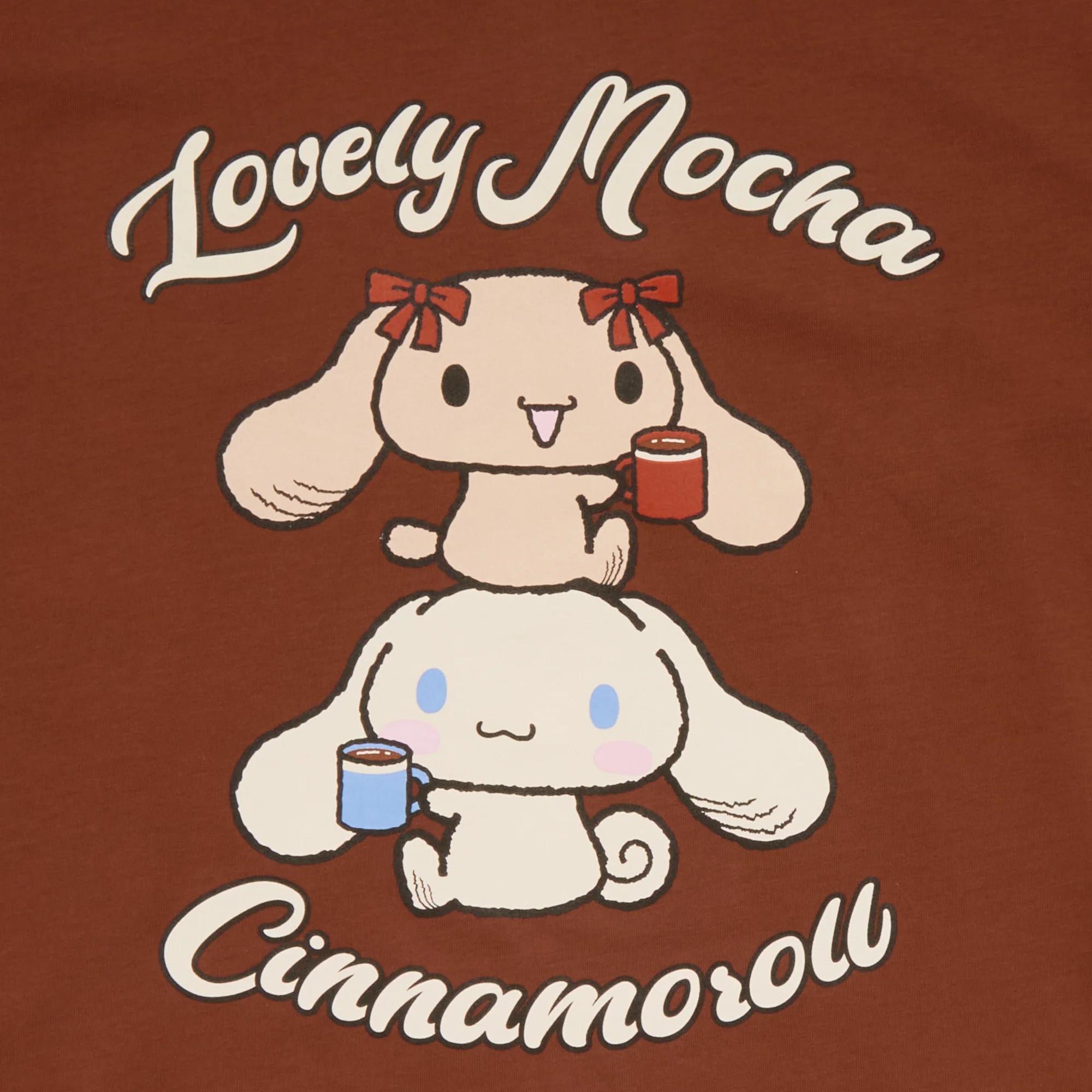 Lovelymocha and Cinnamoroll Adult Mugs Tee (Brown) - Image 2