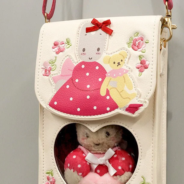 Marron Cream Mini Crossbody Bag (Teddy Friend Series) - Image 2