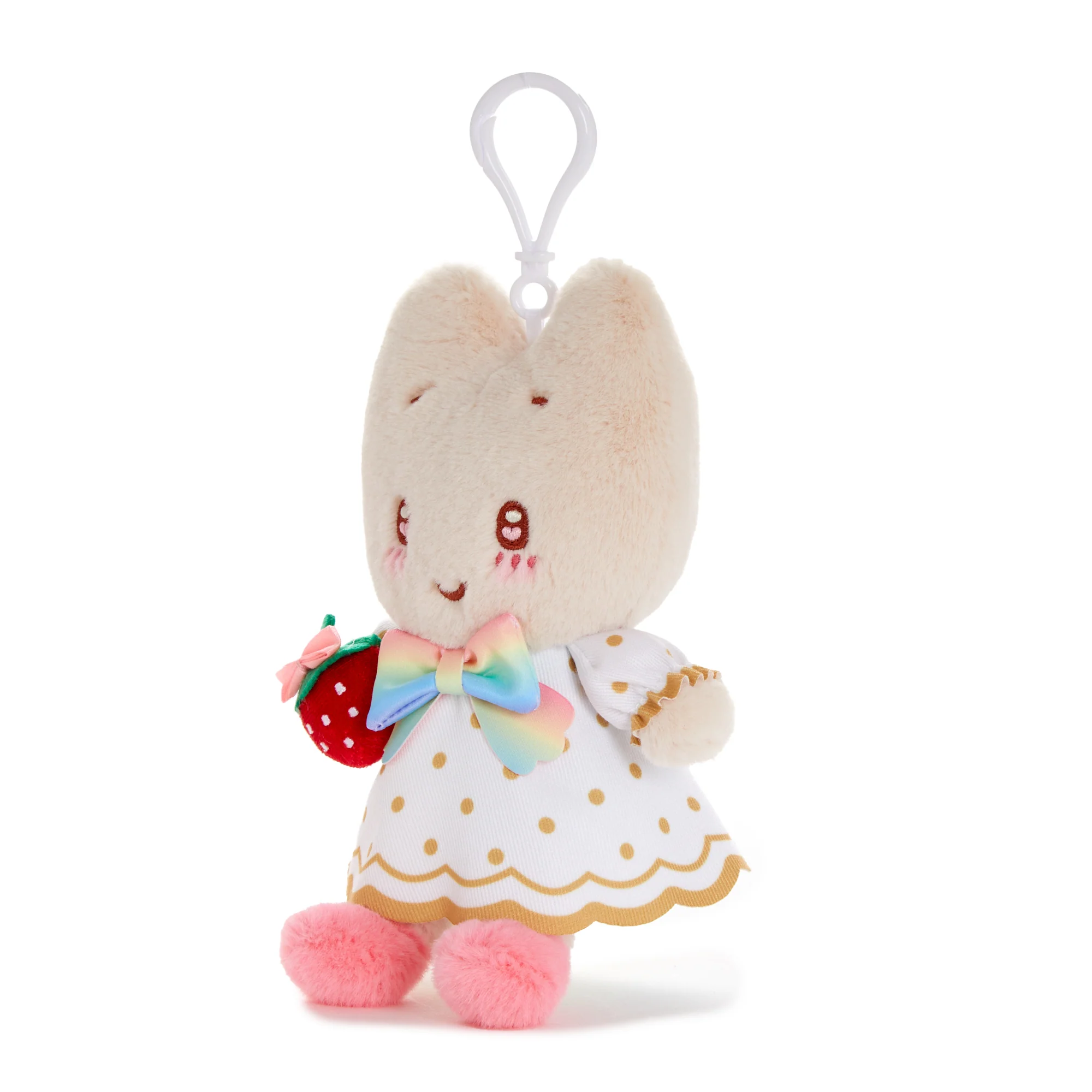 Marron Cream Plush Mascot Clip (Strawberry Rainbow Series) - Image 3