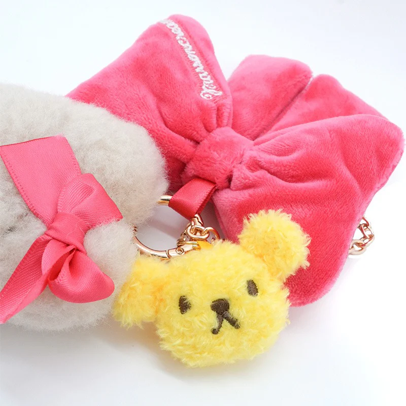 Marron Cream Plush Mini Face Pouch (Teddy Friend Series) - Image 2