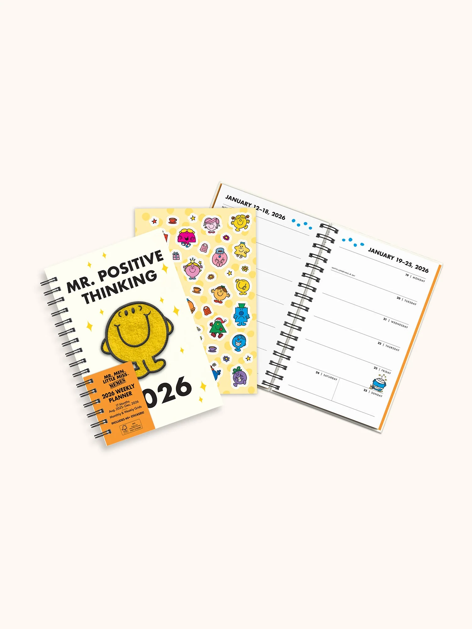 Mr. Positive x Studio Oh! 2026 Thinking Chenille Patch Planner - Image 3