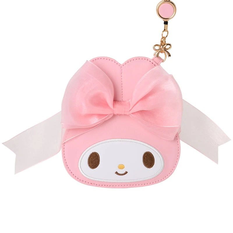 My Melody Card Case with Key Reel (50th Anniv. Ribbon Series) - Image 3