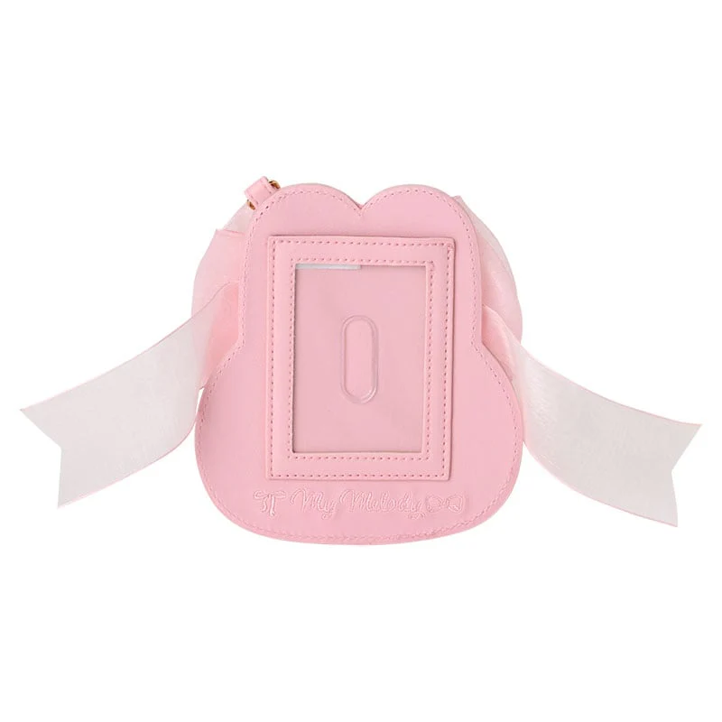 My Melody Card Case with Key Reel (50th Anniv. Ribbon Series) - Image 4
