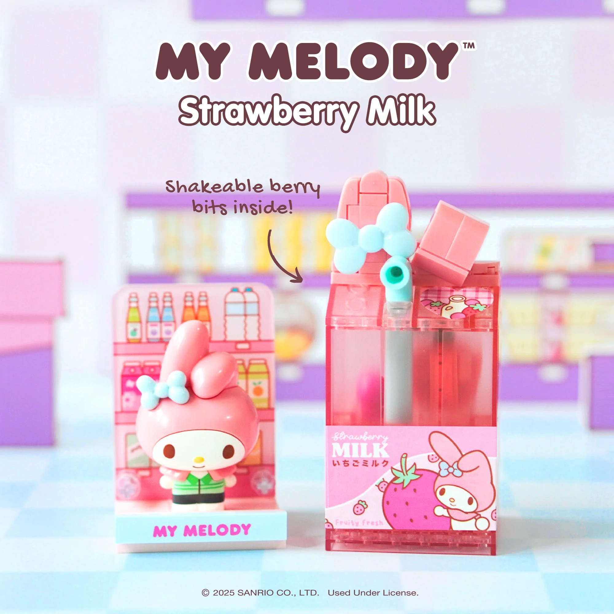 My Melody Konbini Building Blocks Set (Strawberry Milk) - Image 3