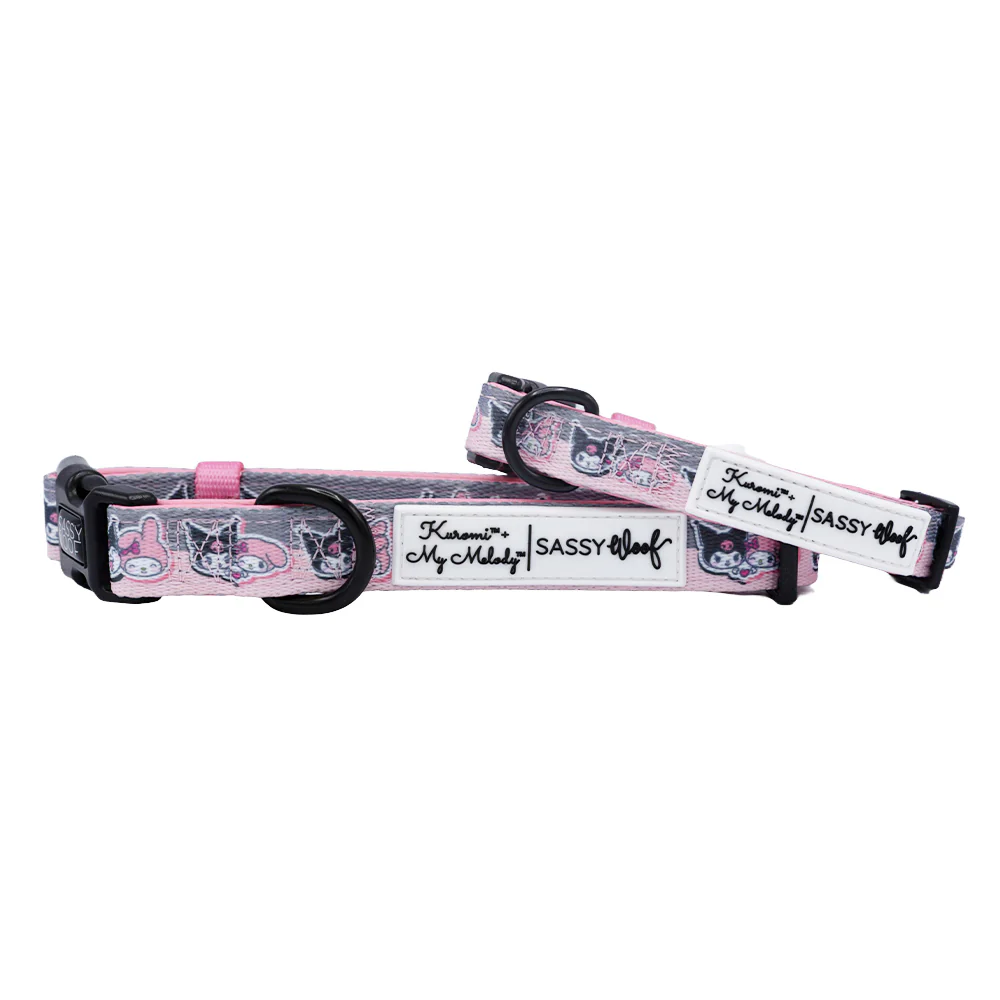 My Melody & Kuromi x Sassy Woof Dog Collar - Image 3