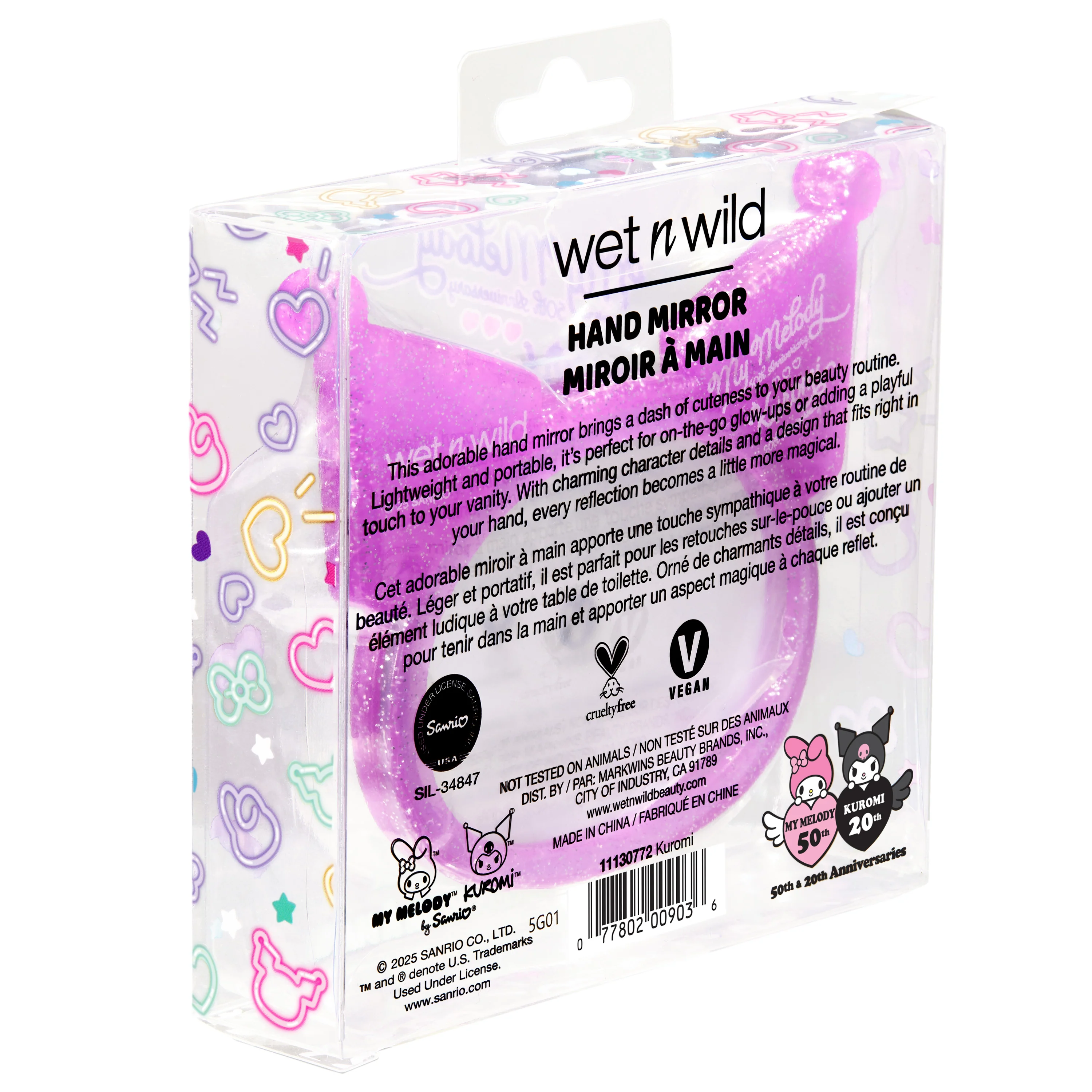 My Melody & Kuromi x Wet n Wild Hand Mirror (Kuromi) - Image 5