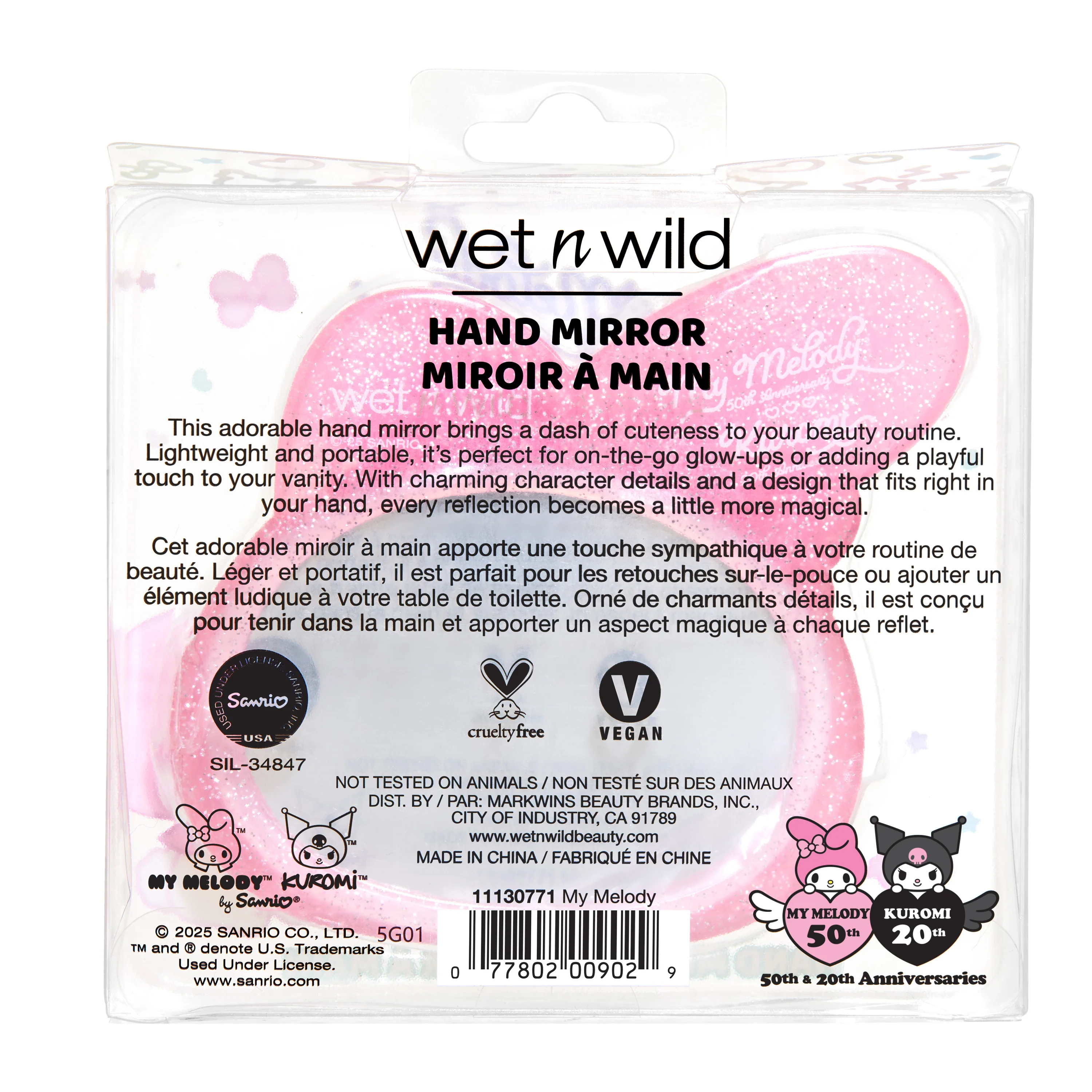 My Melody & Kuromi x Wet n Wild Hand Mirror (My Melody) - Image 6