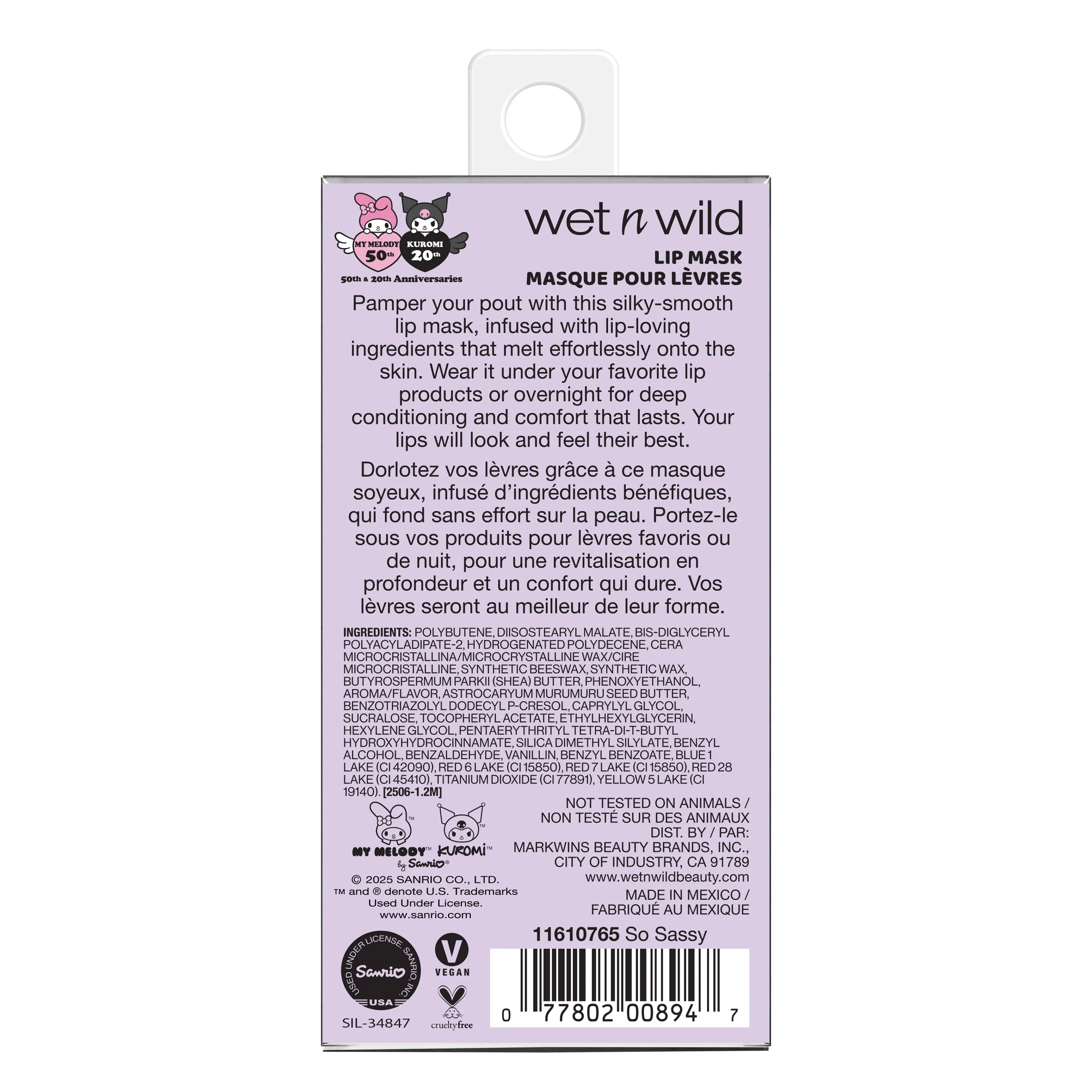 My Melody & Kuromi x Wet n Wild Lip Mask (Kuromi) - Image 7