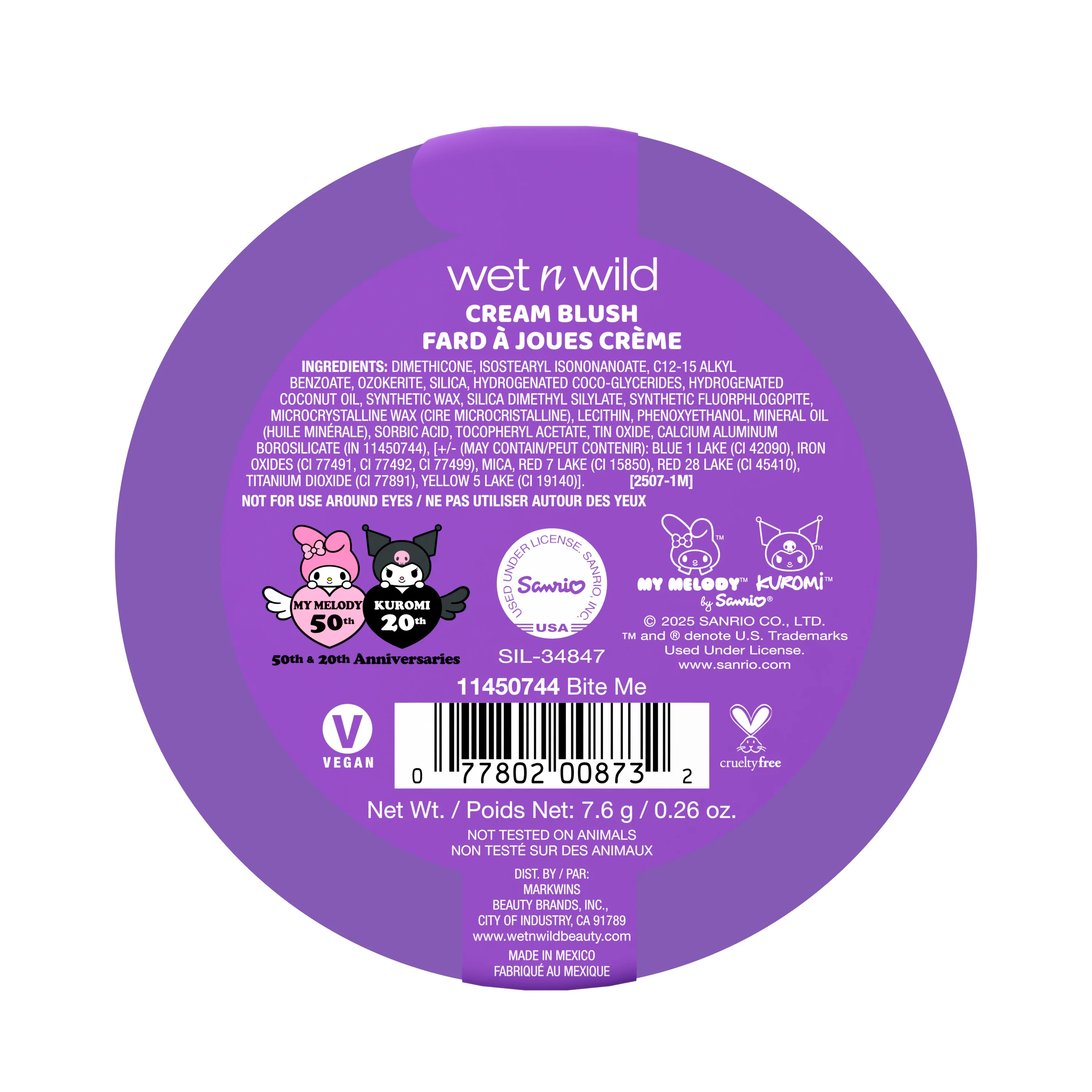My Melody & Kuromi x Wet n Wild Swirl Cream Blush (Kuromi) - Image 5