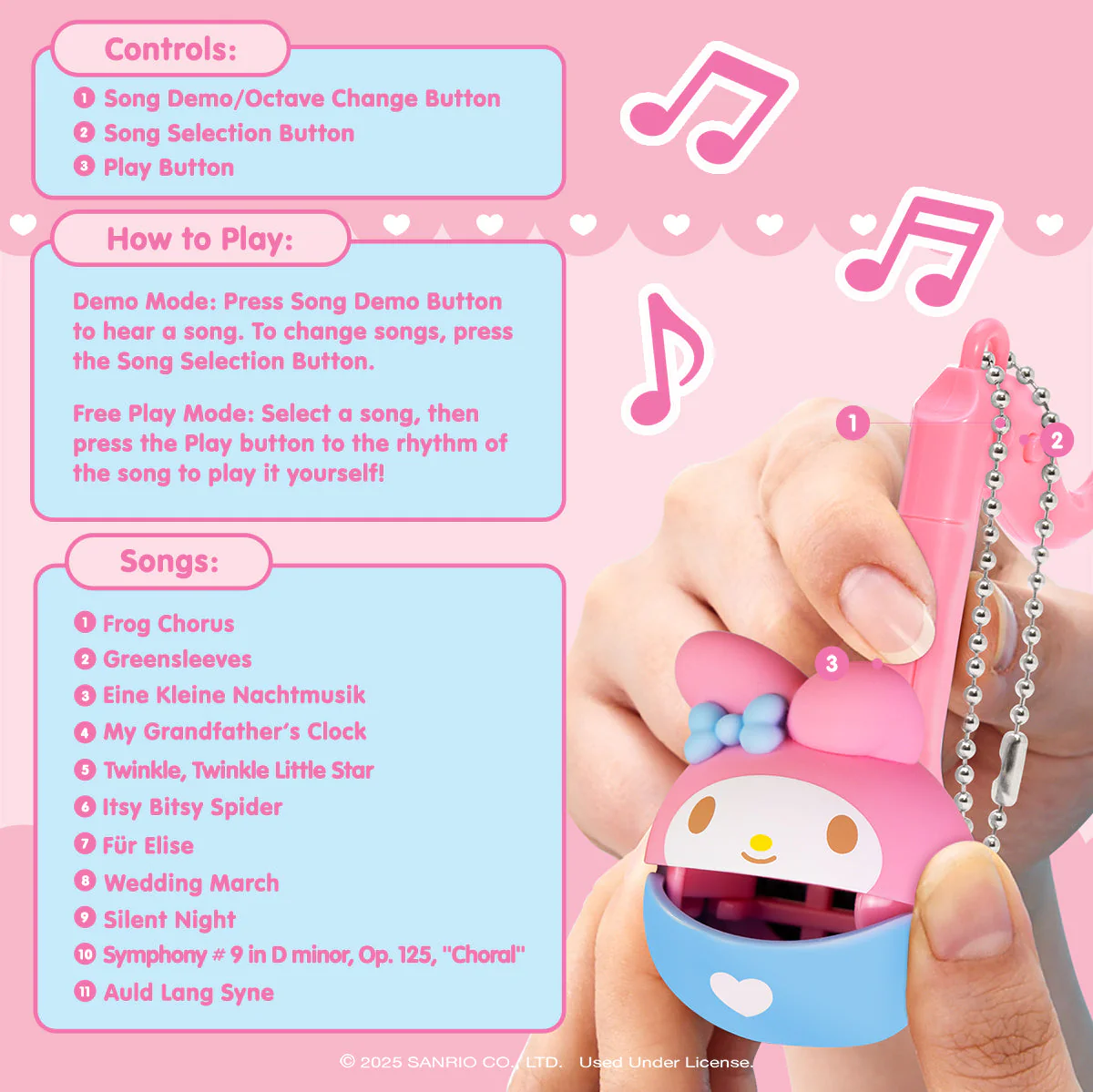 My Melody Mini Otamatone Melody Charm - Image 5