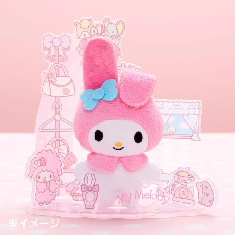 My Melody Mini Plush & Acrylic Stand Set (Nuikatsu Plushie Life Series) - Image 2