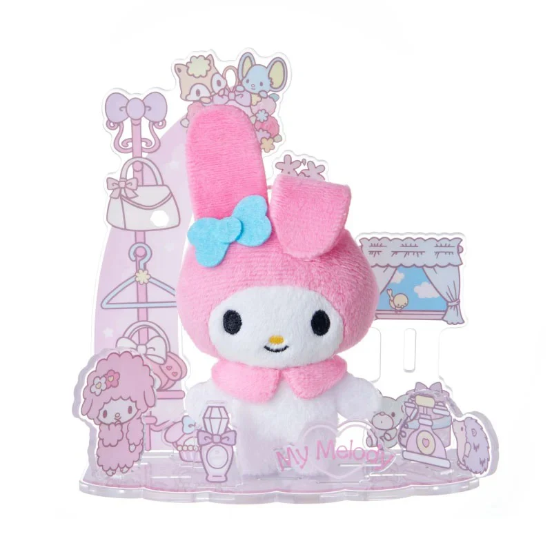 My Melody Mini Plush & Acrylic Stand Set (Nuikatsu Plushie Life Series) - Image 4
