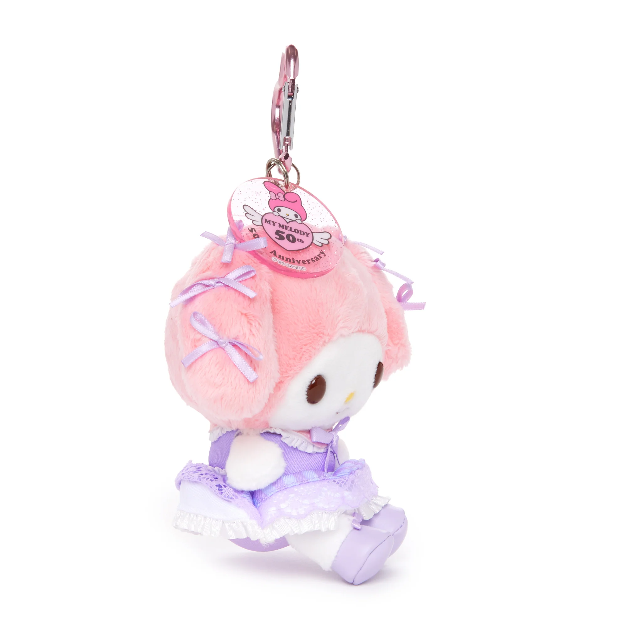 My Melody Pink Ribbon Plush Mascot Keychain (50th Anniv. Series) - Image 3