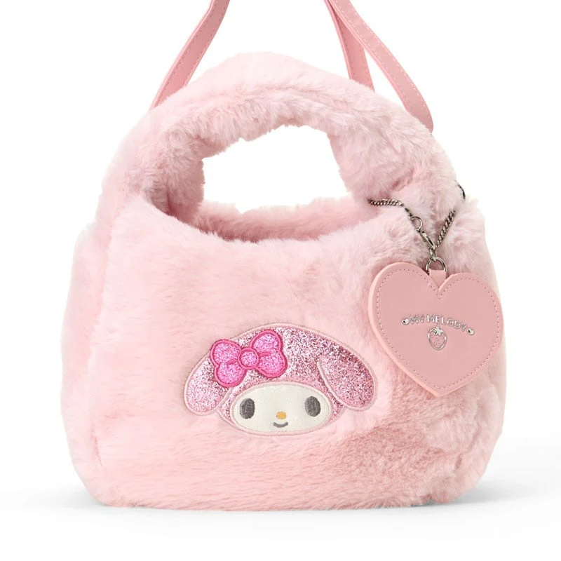 My Melody Plush Boa Crossbody Bag - Image 3