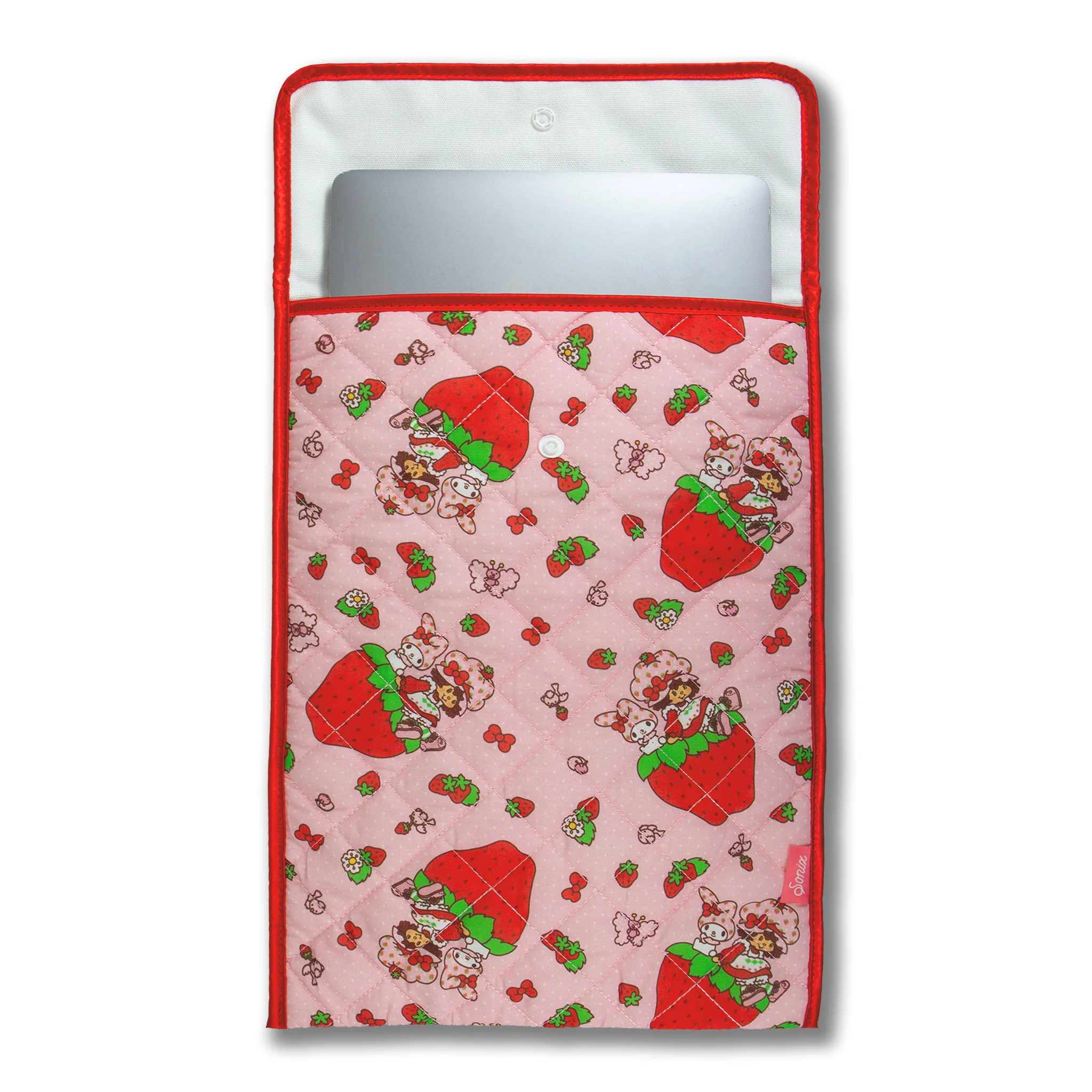 My Melody x Sonix Strawberry Shortcake Quilted Laptop Sleeve - Image 2