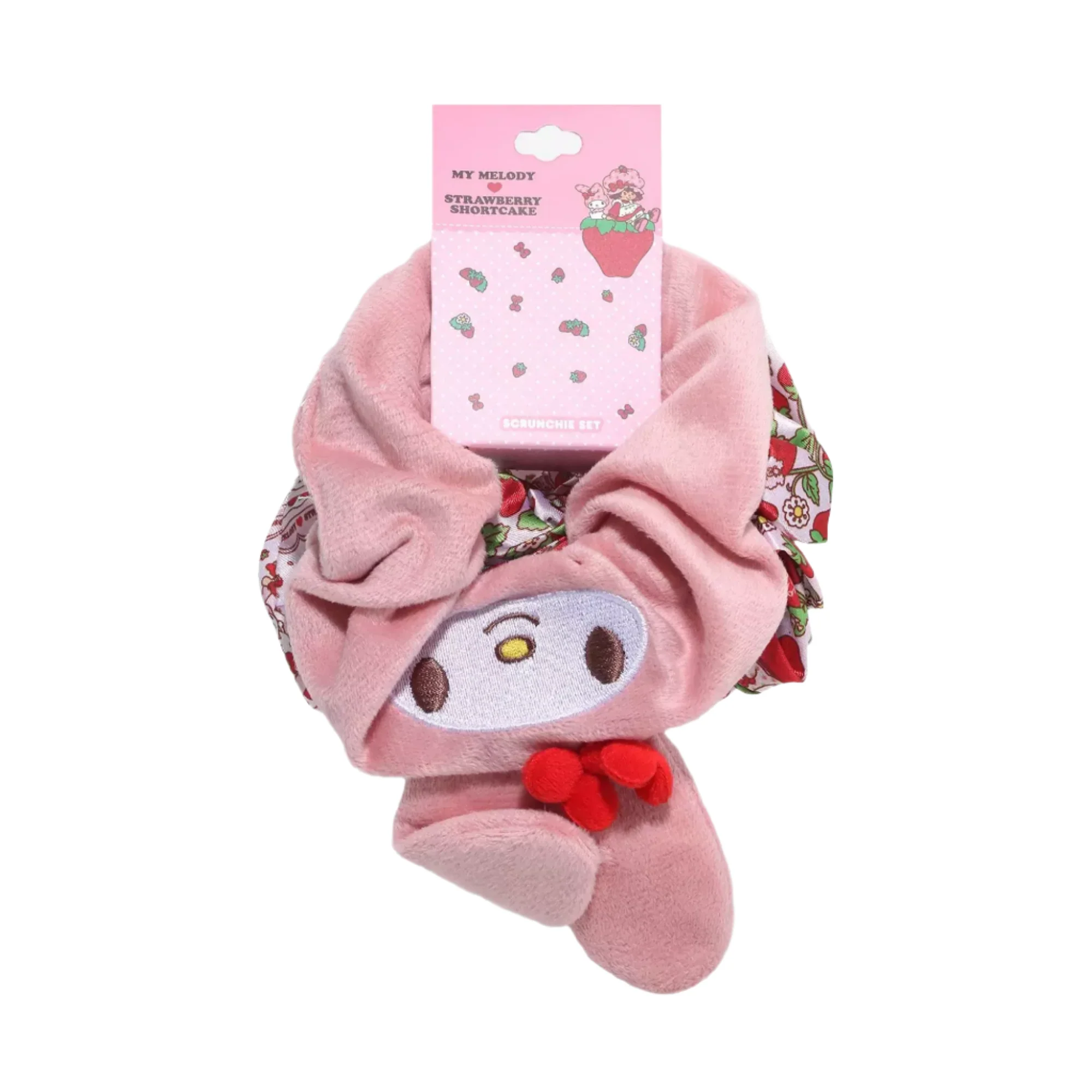 My Melody x Strawberry Shortcake 3-pc Scrunchie Set - Image 2