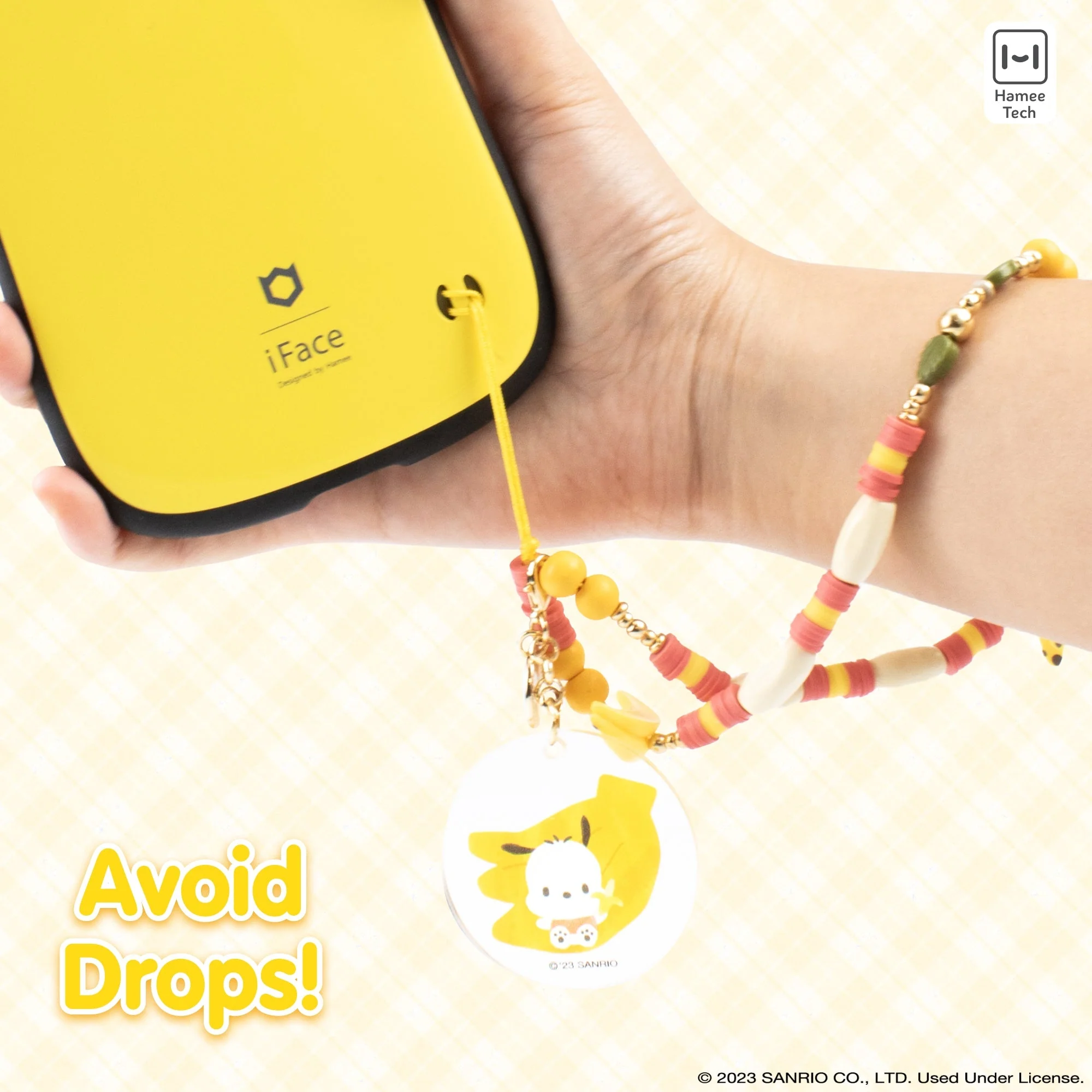 Pochacco Banana Beaded Charm Mobile Phone Wrist Strap - Image 4