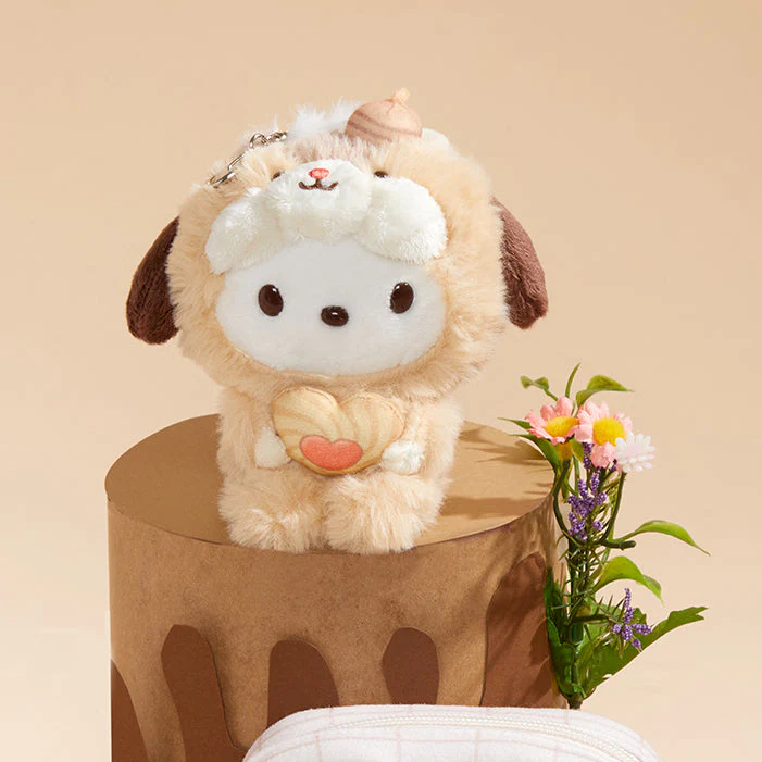 Pochacco Plush Mascot Keychain (Fluffy Squirrel Series) - Image 2