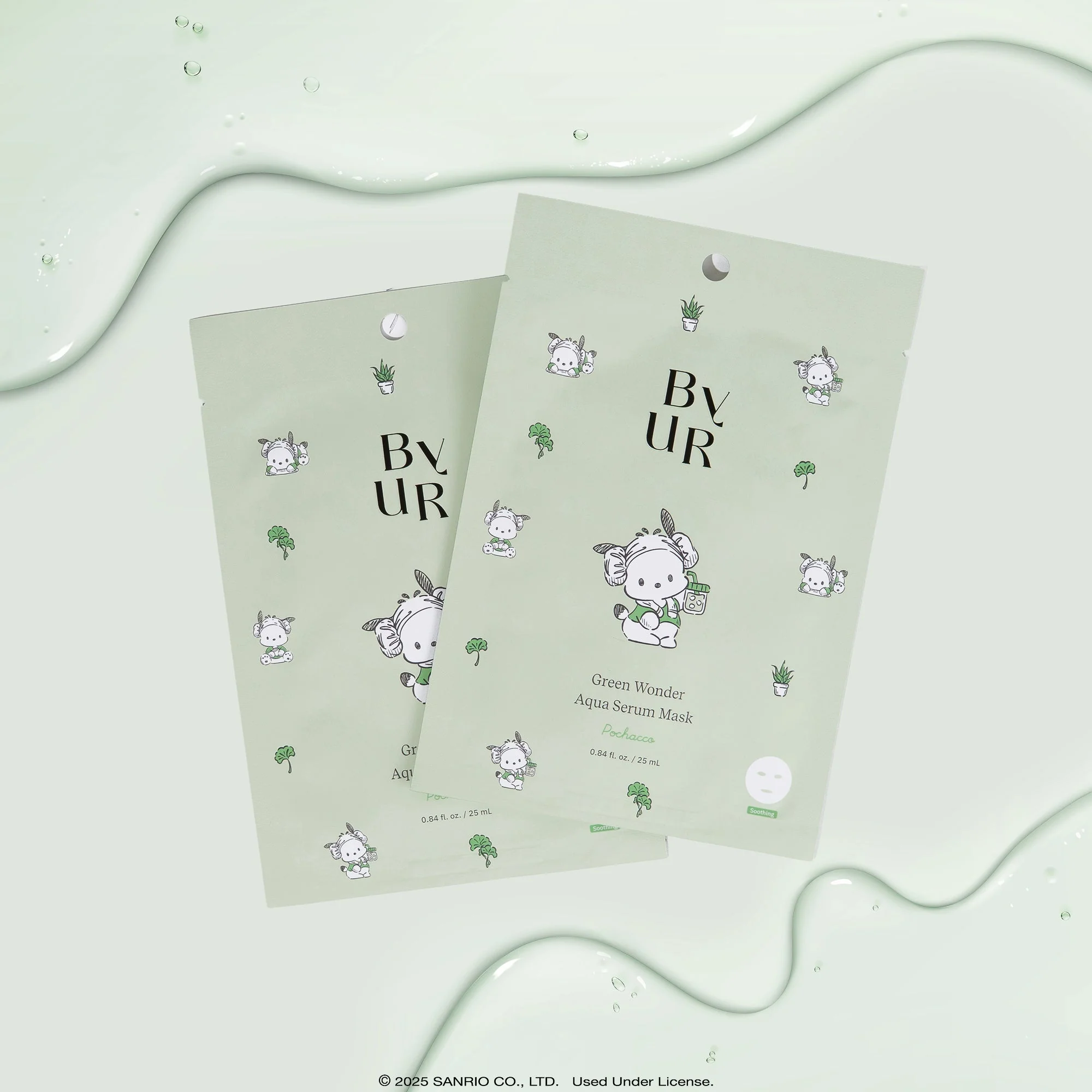 Pochacco x ByUR Green Wonder Aqua Serum Mask (Sanrio K-Spa Edition) - Image 2