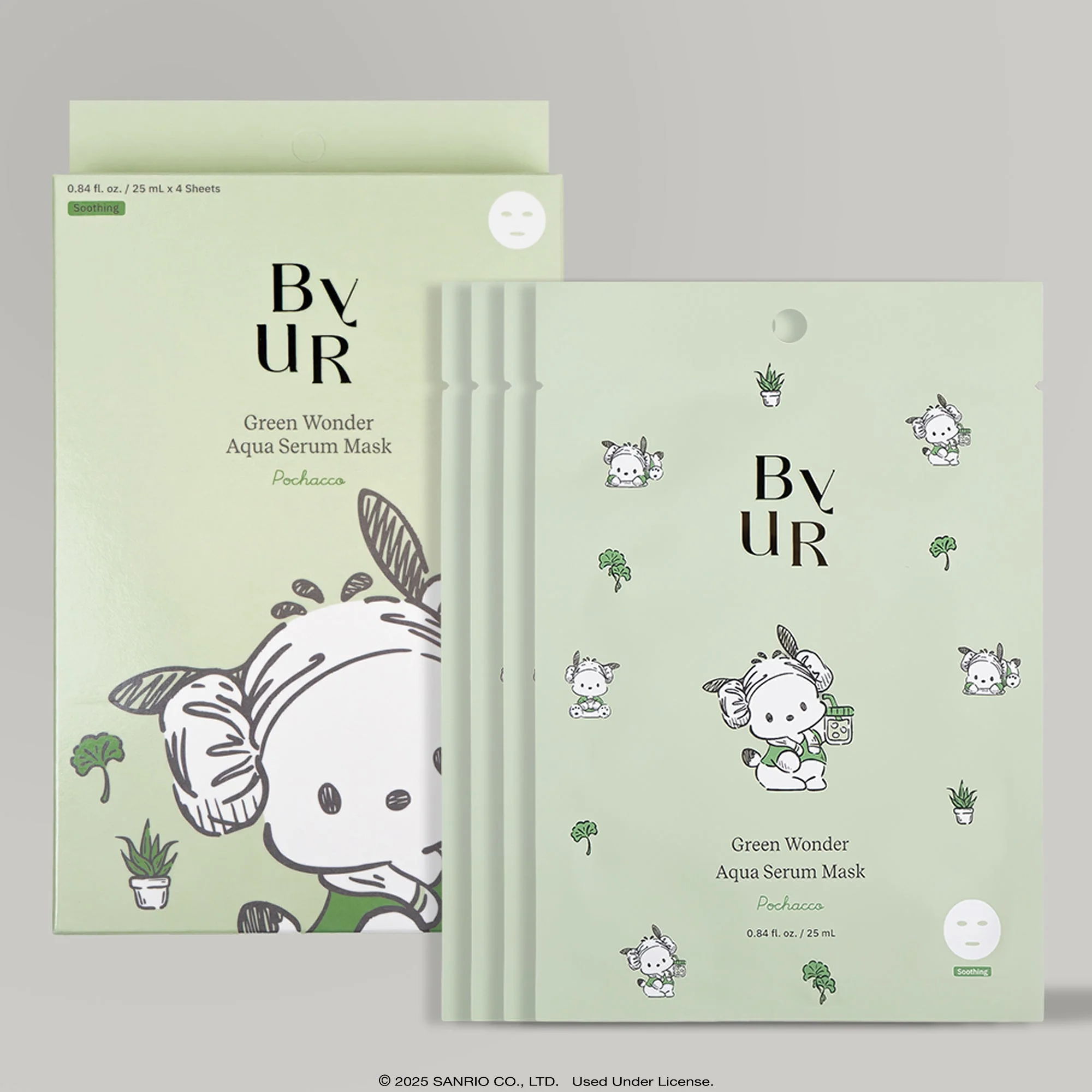Pochacco x ByUR Green Wonder Aqua Serum Mask (Sanrio K-Spa Edition) - Image 7