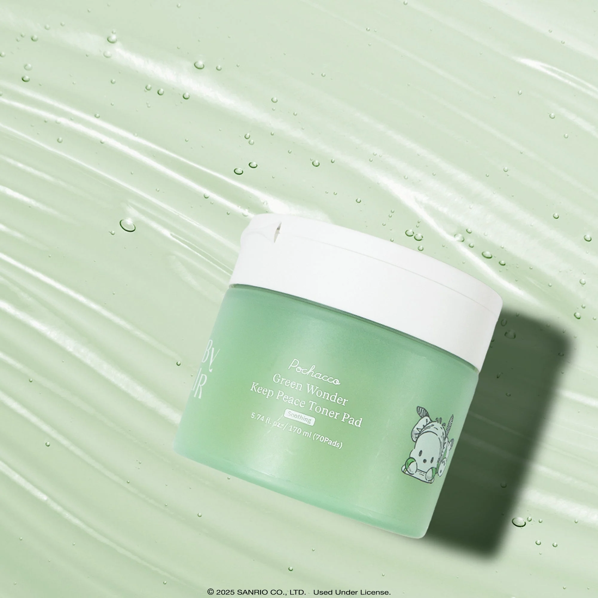 Pochacco x ByUR Green Wonder Keep Peace Toner Pad (Sanrio K-Spa Edition) - Image 2