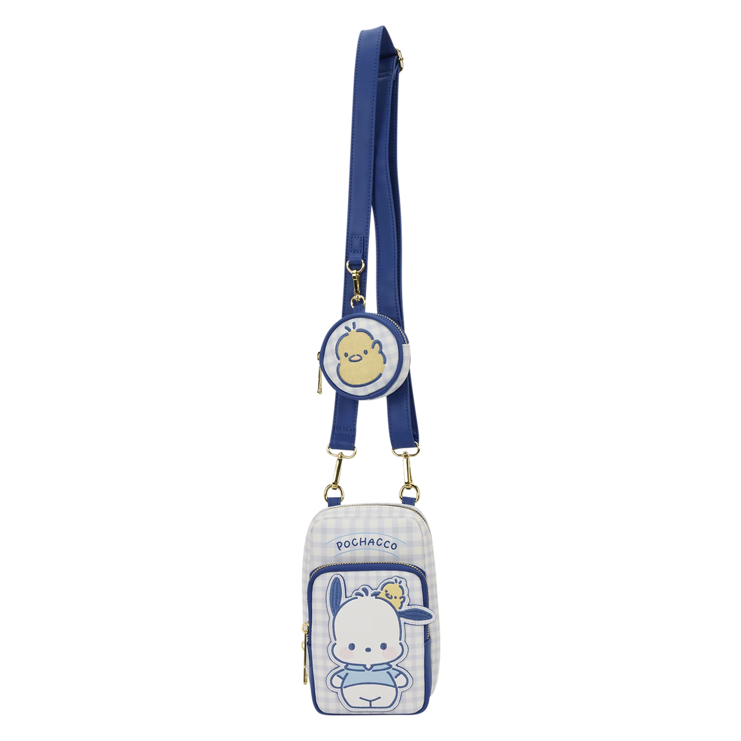 Pochacco x Loungefly Butterfly Gingham Crossbody Bag with Coin Purse - Image 3